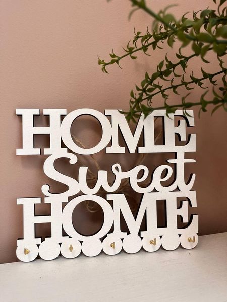 Ключниця "Home sweet home" девевяна/15х20 1875440174 фото