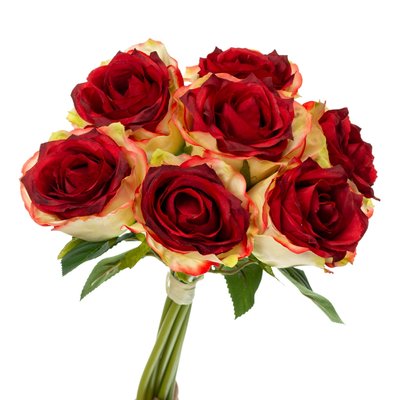 Букет троянд, червоно-жовтий /24см 1877597305 фото