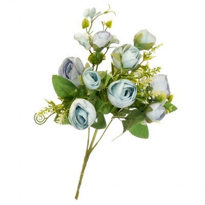 Квітковий букет "Помпонела блакитна", 28 см 1877629381 фото